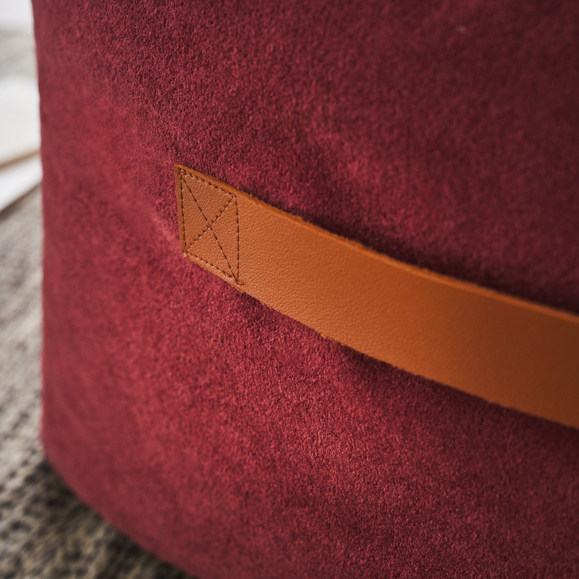 πουφ 40x50x50cm Mirabelle Spice Red 461/02