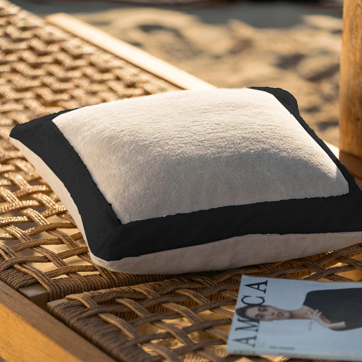 Pillowcase 43x43cm Sand / Coal 519/ 21