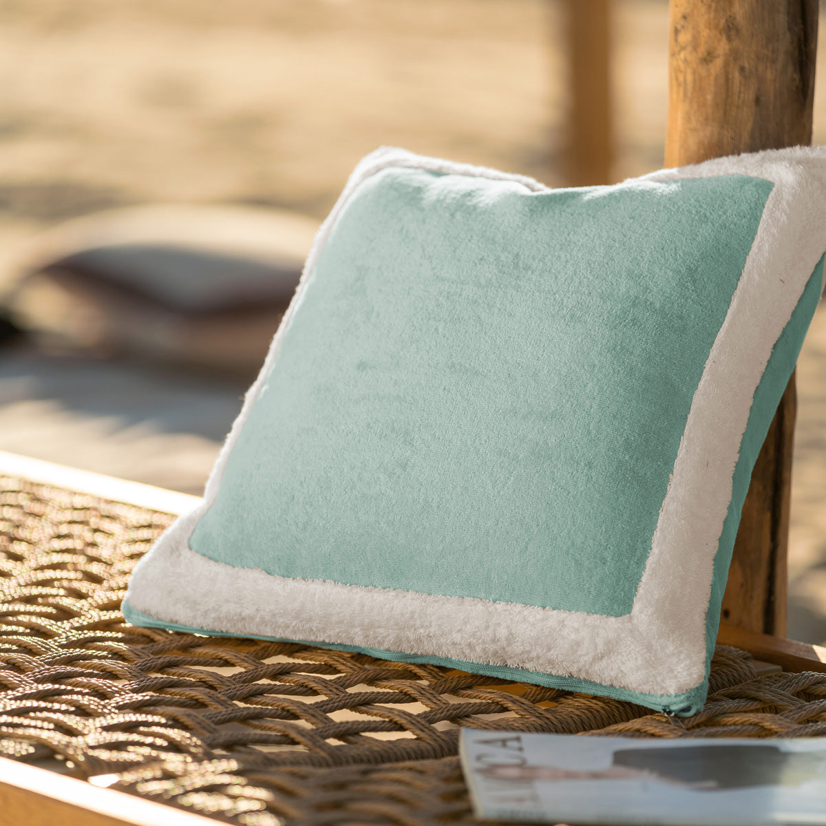 Pillowcase 43x43cm Sea Glass / Vanilla 519/ 38