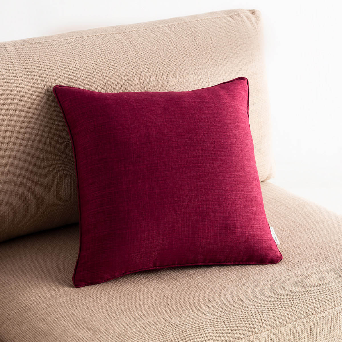 Red Leather Pillowcase 43x43 930B Chrome