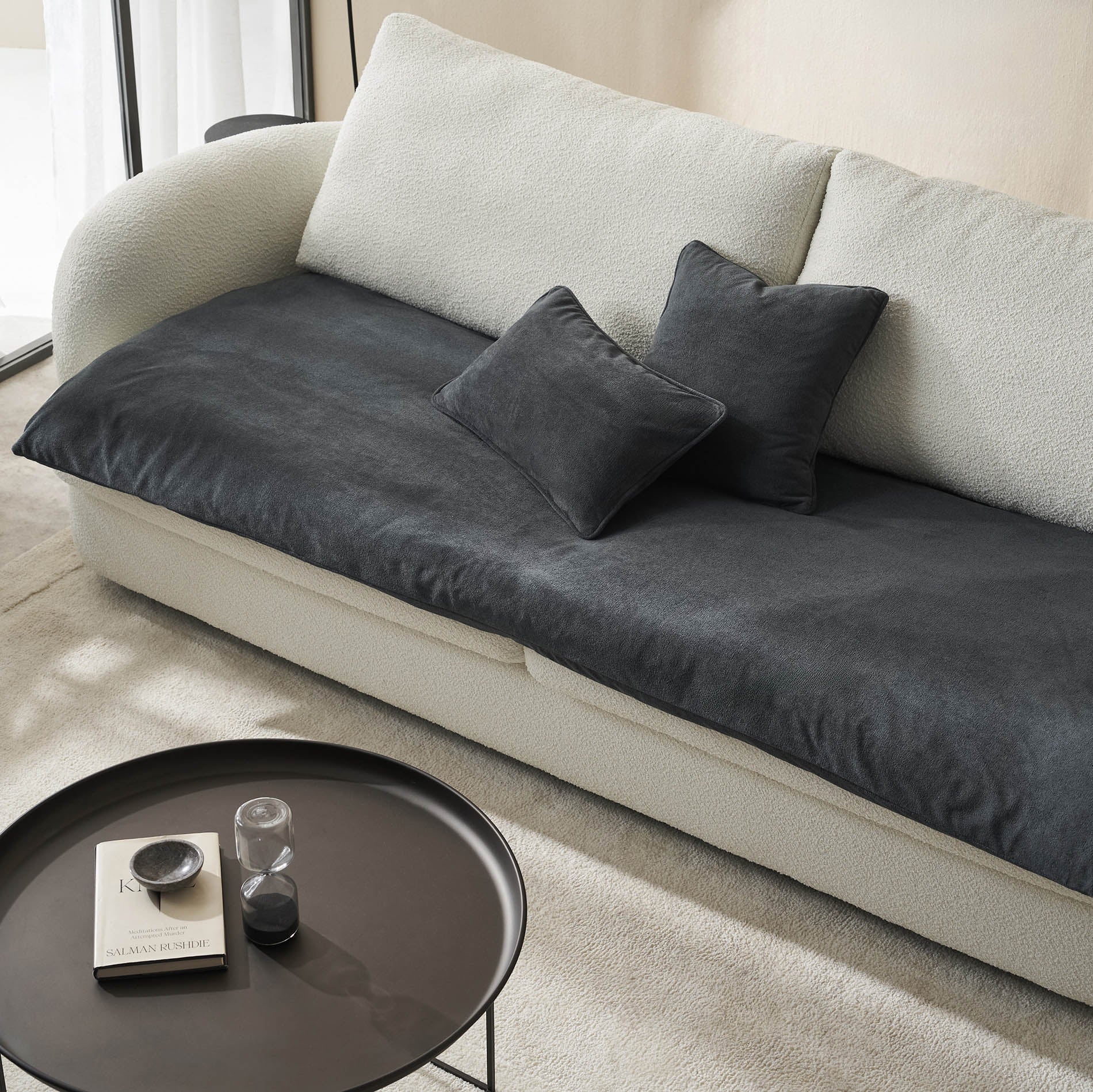 Sofa Topper 80x200cm  Nadinia Perl Grey 137