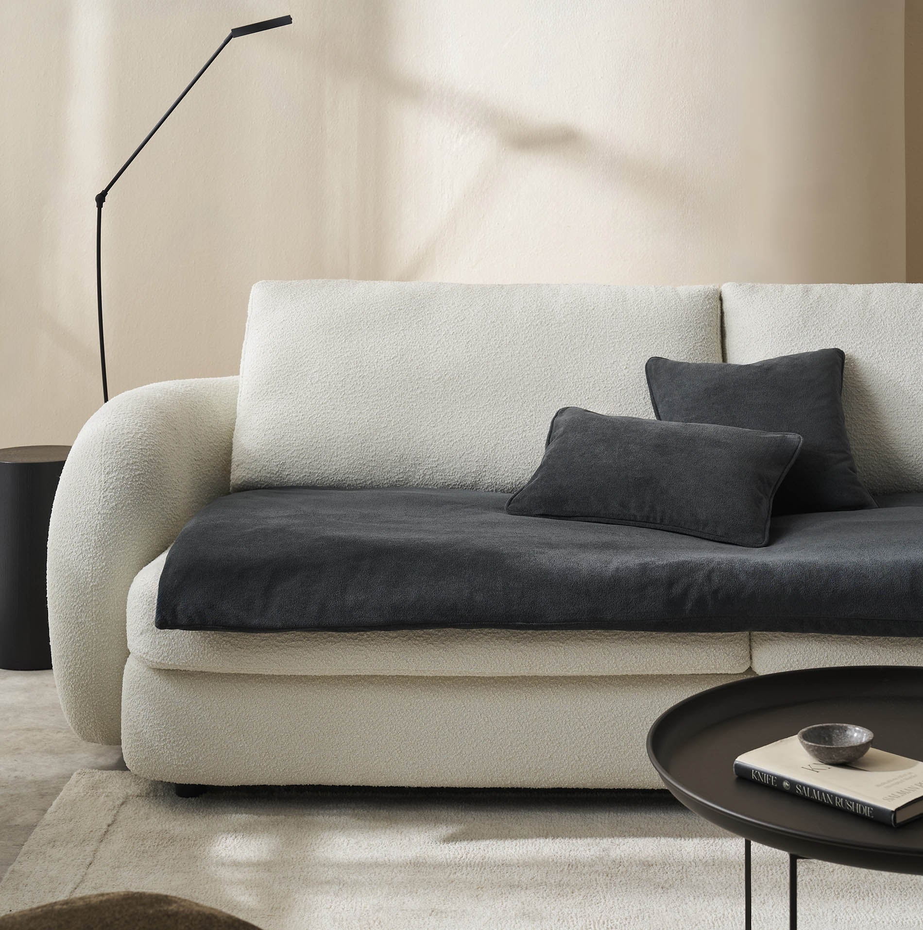 Sofa Topper 80x200cm  Nadinia Perl Grey 137