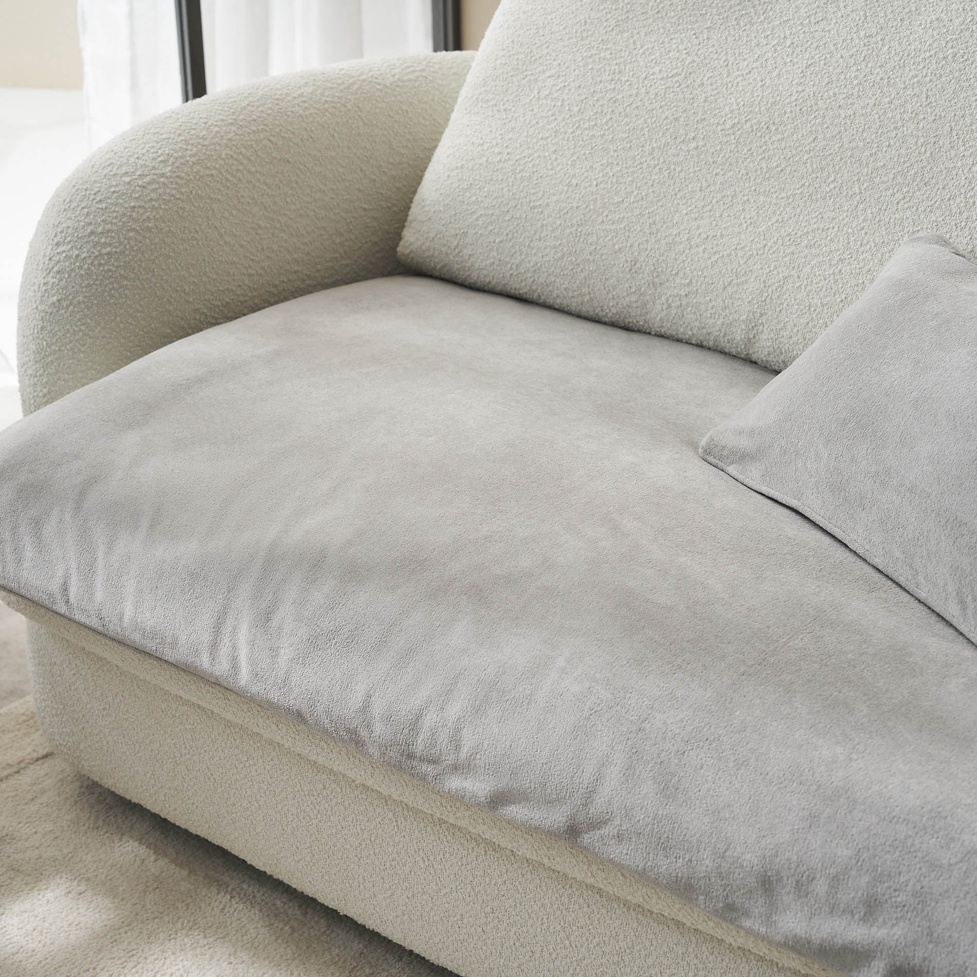 Sofa Topper 80x200cm  Nadinia Fog Grey 137