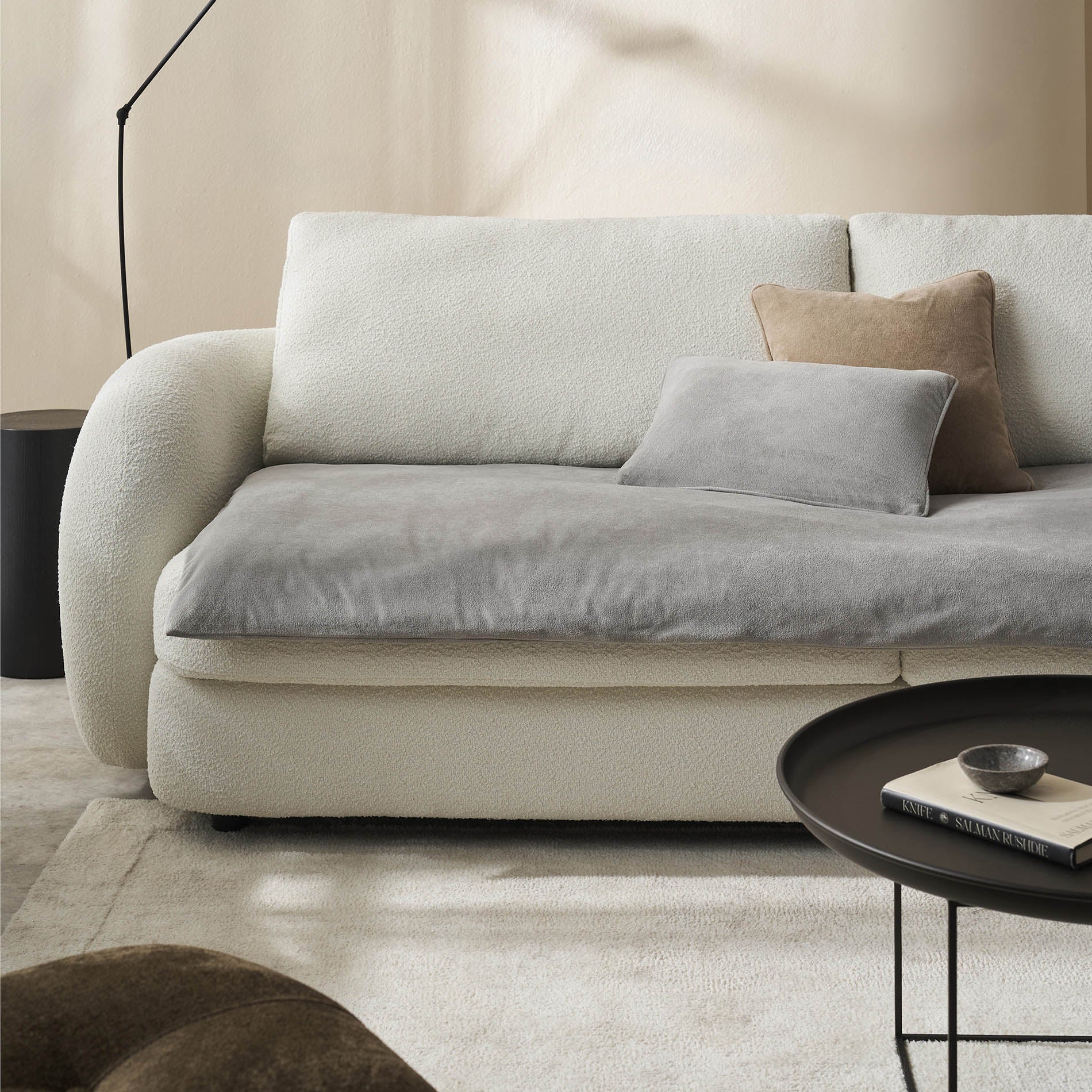 Sofa Topper 80x200cm  Nadinia Fog Grey 137