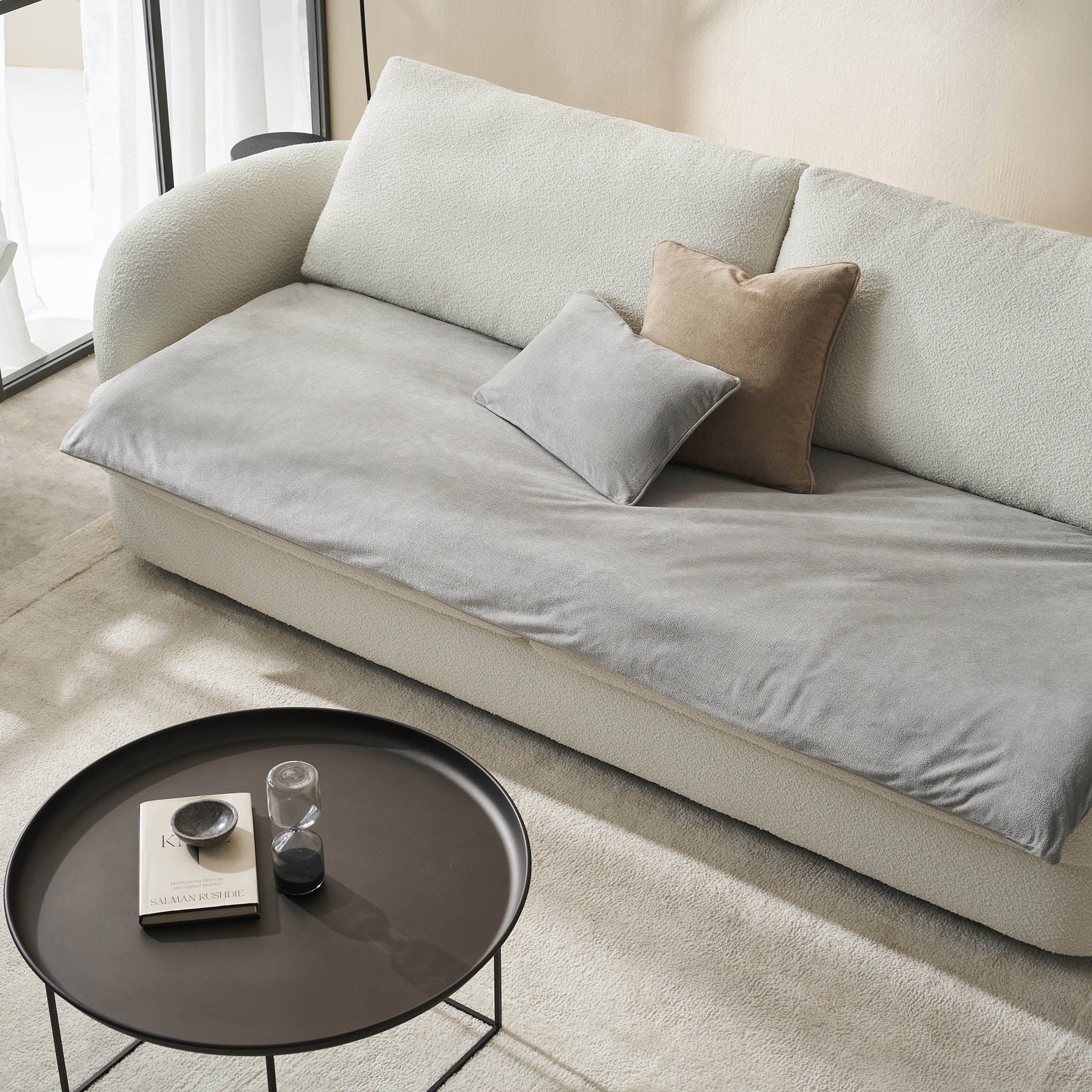 Sofa Topper 80x200cm  Nadinia Fog Grey 137