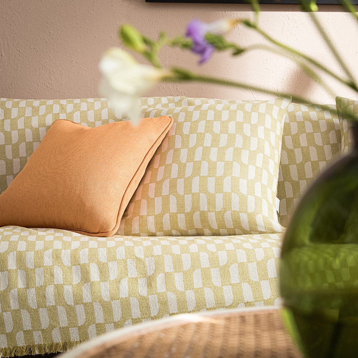 Ριχτάρι Τριθέσιου 180X310cm Denise Spring Green 518/37