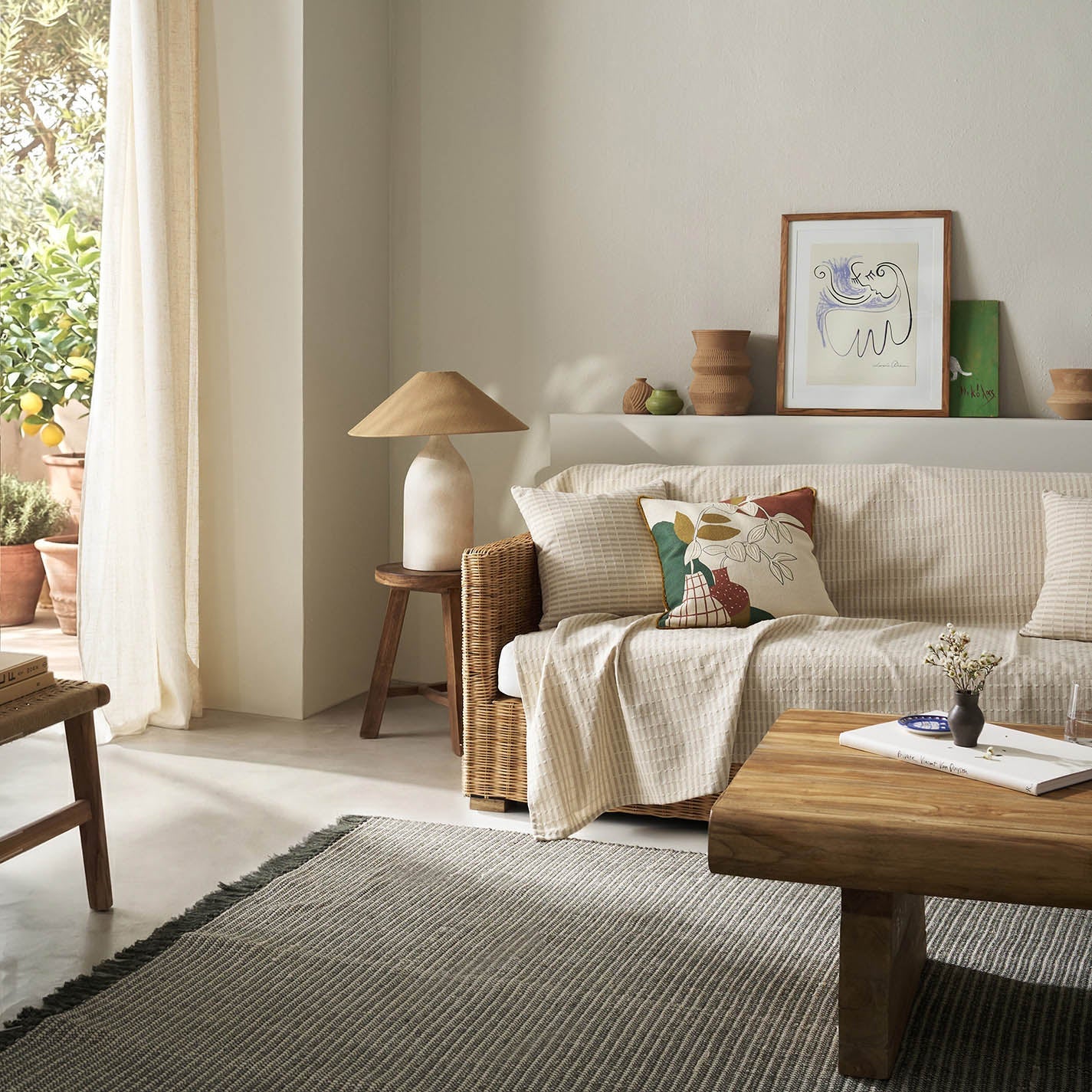 sofa throw Elysia Hemp Beige 531/06