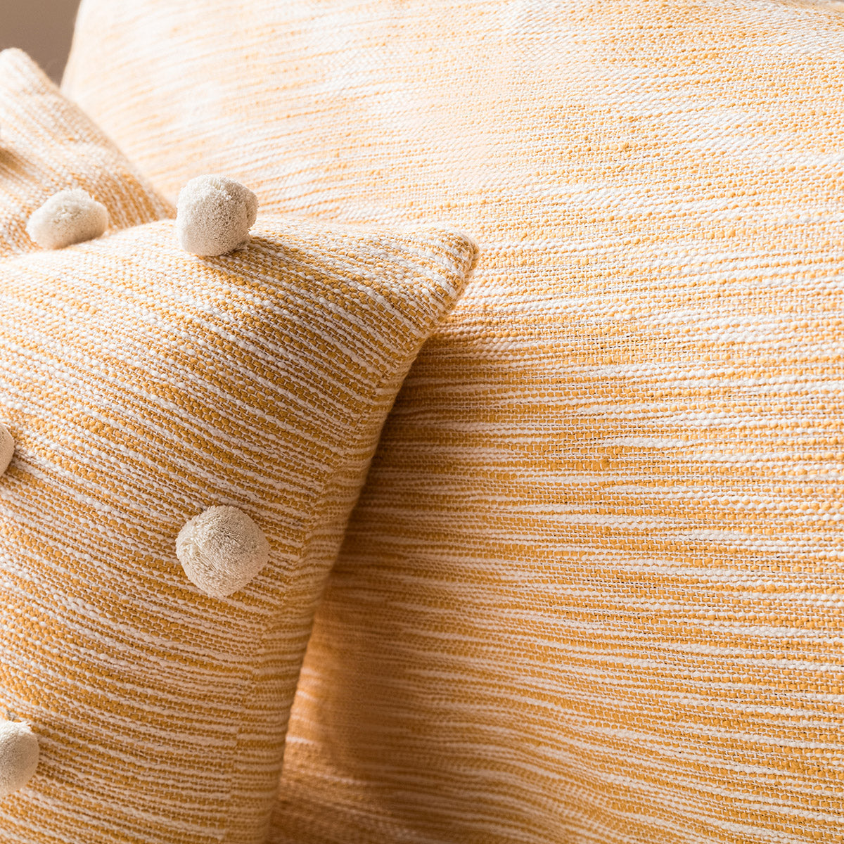 Διακοσμητικό Ριχτάρι 135x180cm Poms Mustard 555