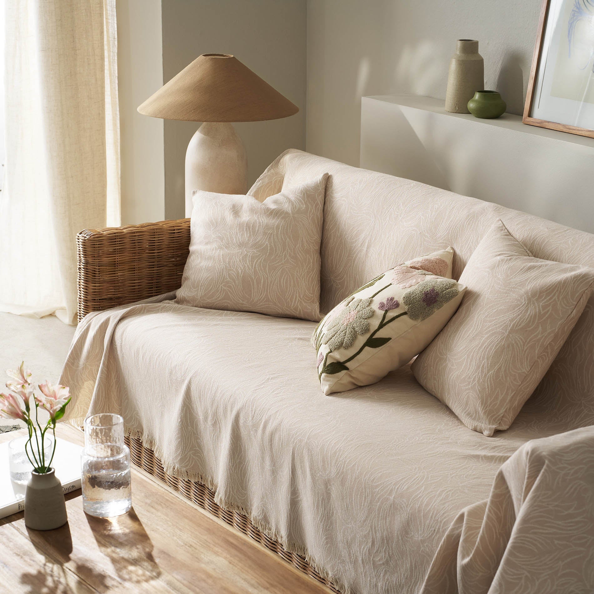 sofa throw Delia Sesame Beige 563/06