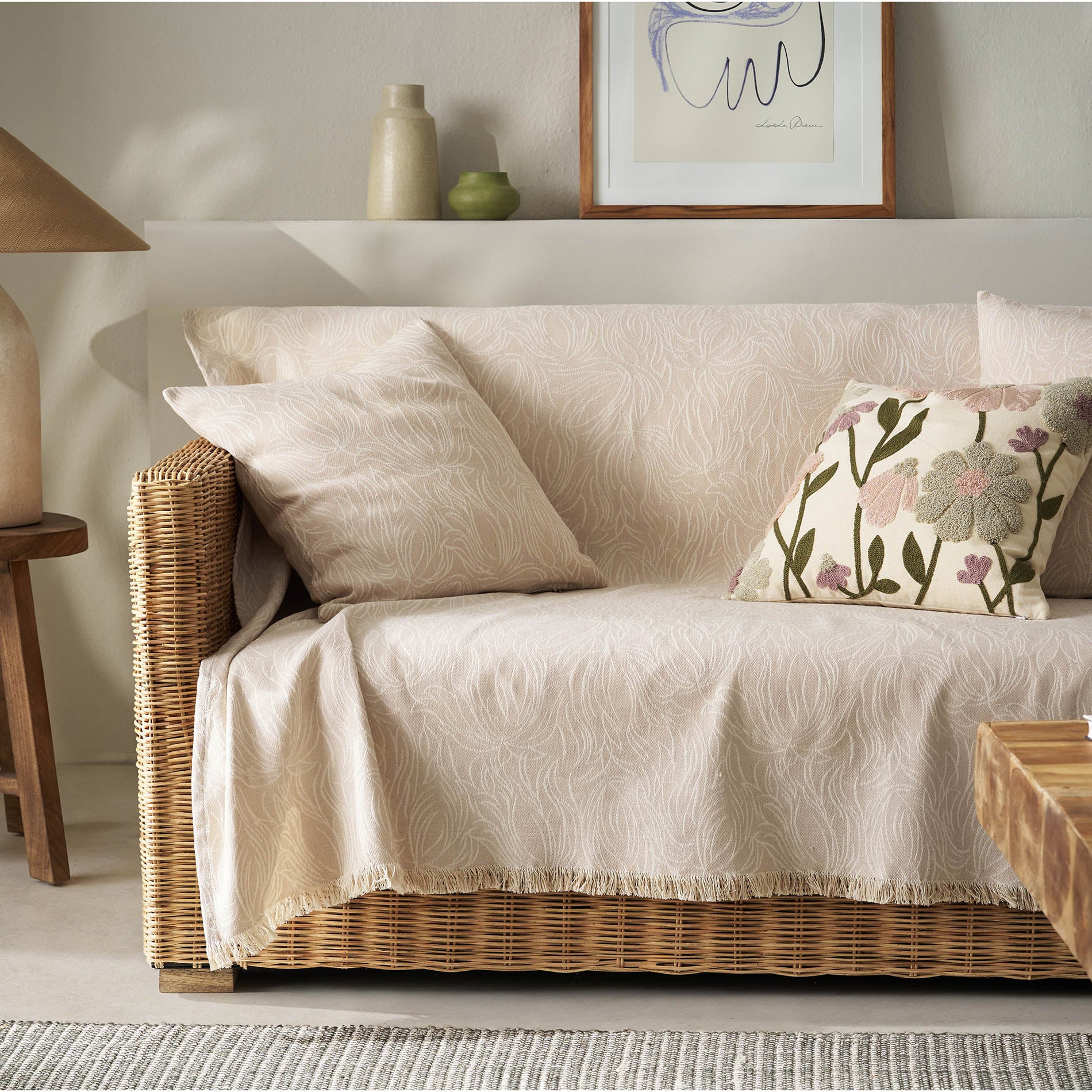 sofa throw Delia Sesame Beige 563/06