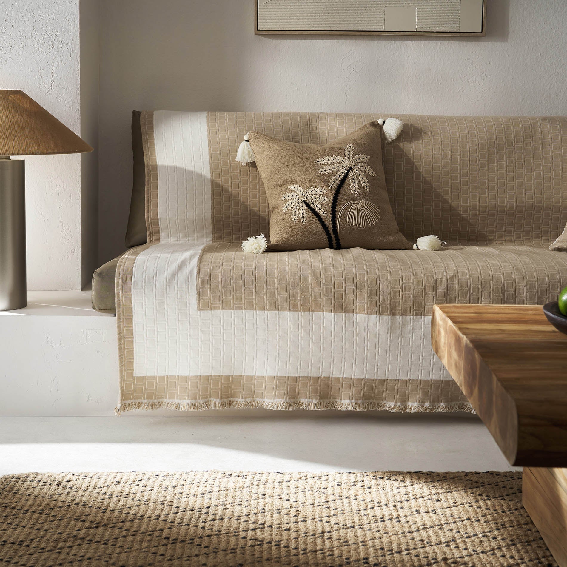 sofa throw Solenne Almond Beige 591/06