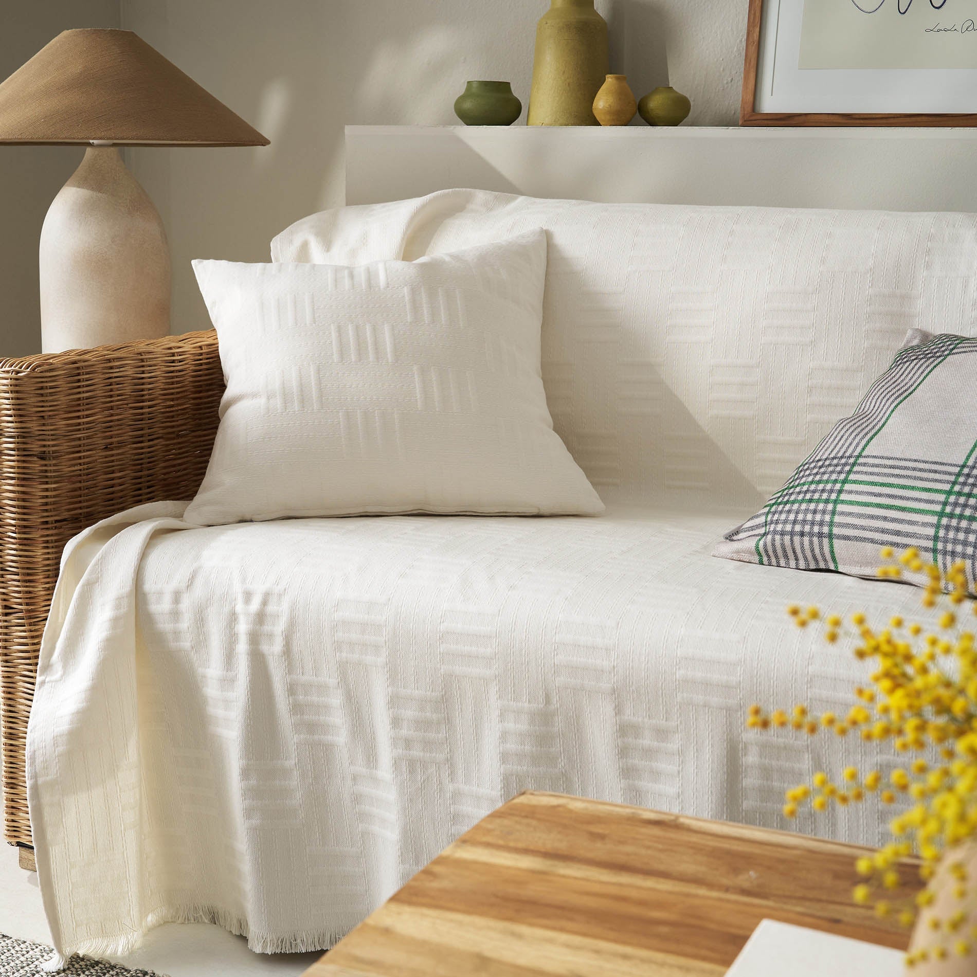 sofa throw Calyra Ivory 654/05