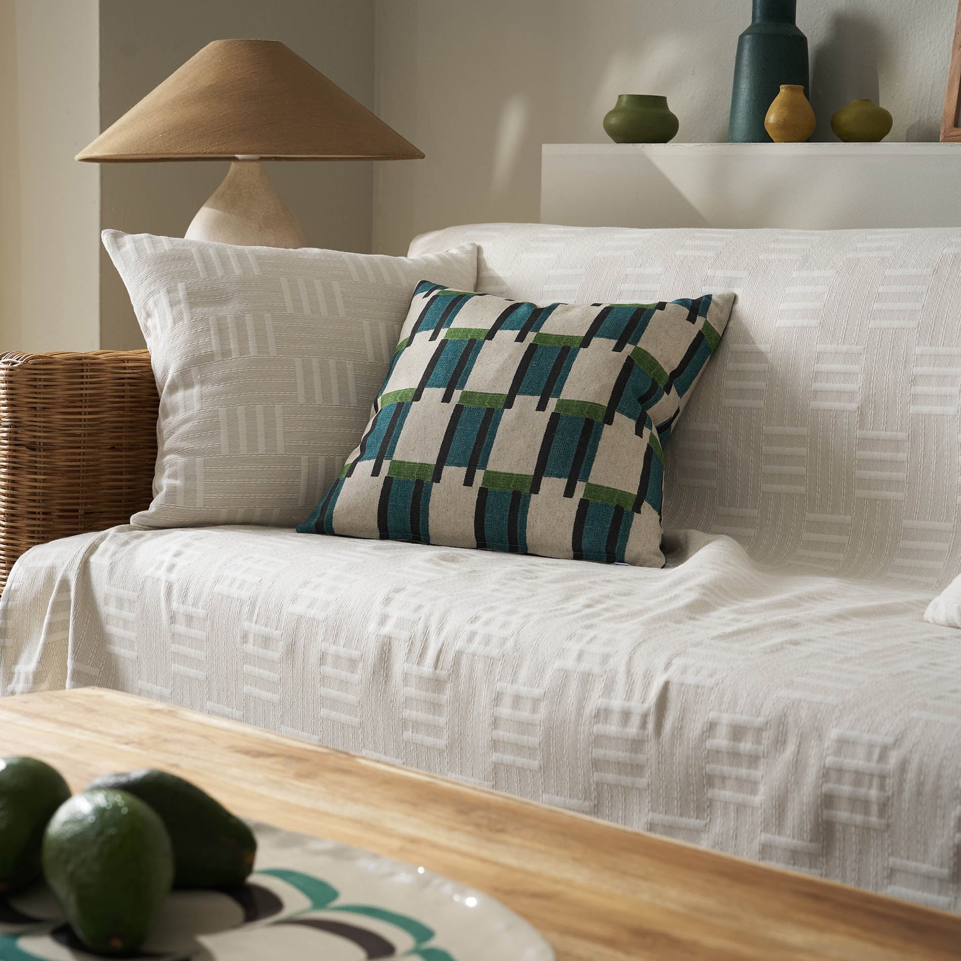 sofa throw Calyra Natural Beige 654/06